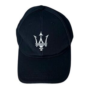 Maserati Black Cap with White Embroidered Logo